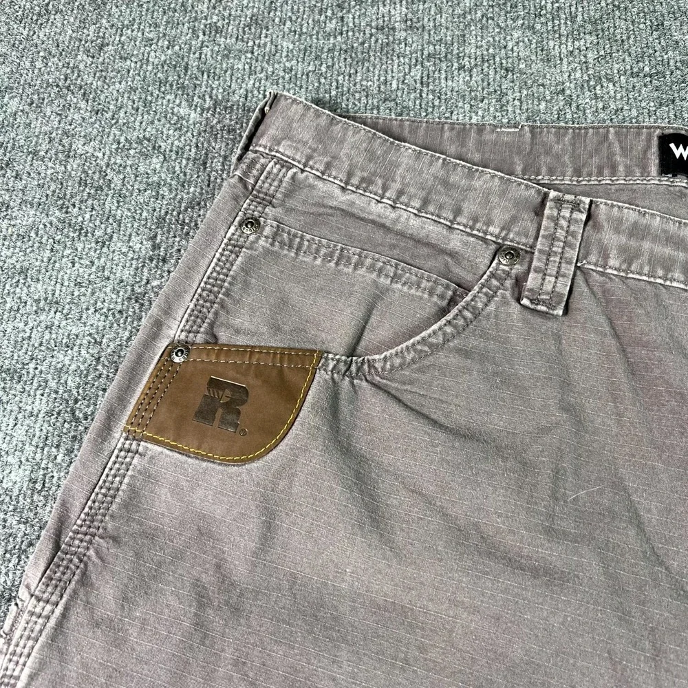 Wrangler Riggs Workwear Technician Pants Men 40x32 Gray Ripstop Straight Utility